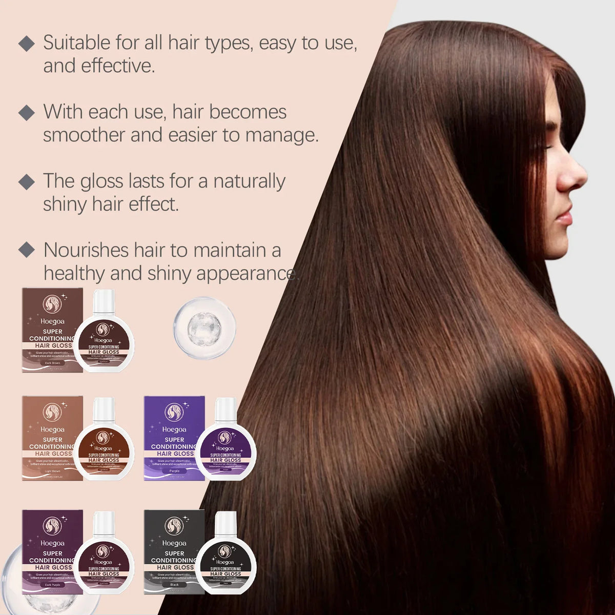 HOEGOA Hair Gloss Color Conditioner – Shine & Nourish 100ml
