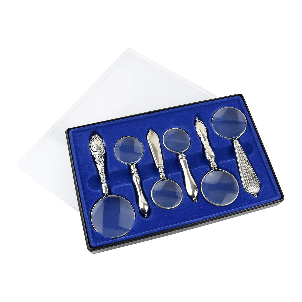 All Metal Magnifying Glass Set – 6-Piece Gift Box Collection