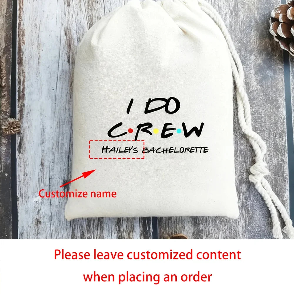 Personalized Friends Themed Drawstring Bag | I Do Crew Bachelorette