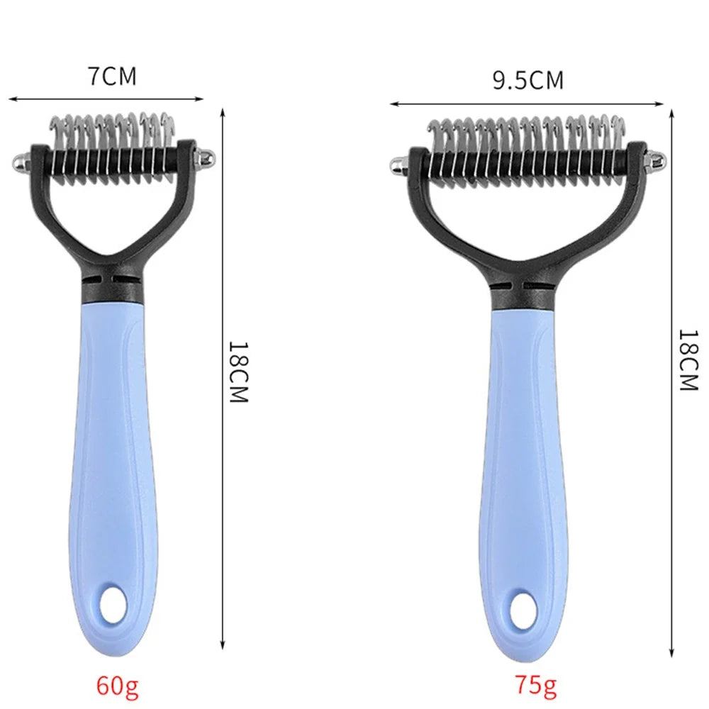 2-Sided Pet Dematting Comb | Undercoat Rake for Cats & Dogs