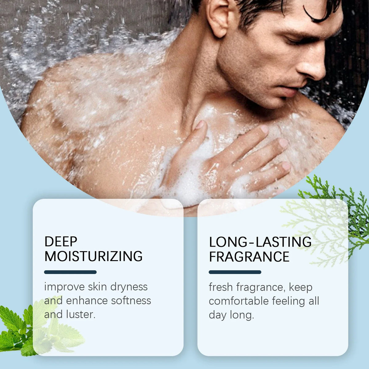 OceAura Men's Perfume Bath Soap – Refreshing & Gentle 70g