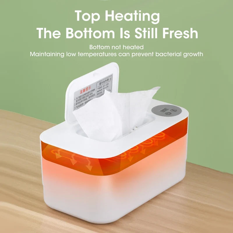 Portable Baby Wipe Warmer with LED Display & USB Charging