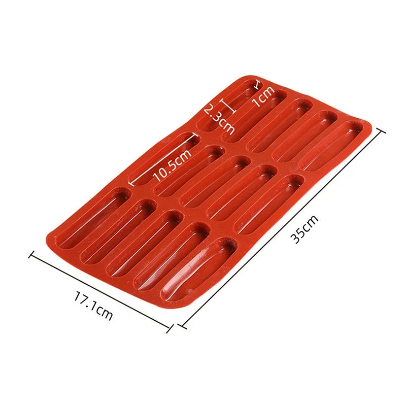 Silicone Finger Cookie Mold – 15-Cavity Non-Stick Ladyfinger Baking
