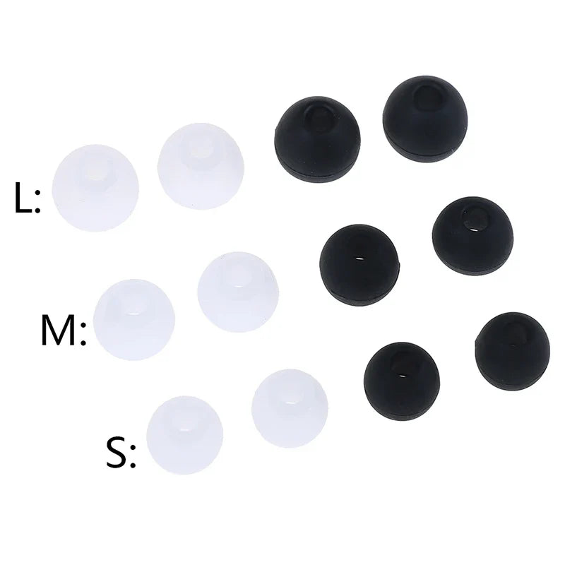 6 Pairs Silicone Earbud Tips S/M/L – Universal Replacement Set