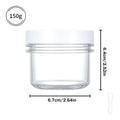 Clear Wide-Mouth Cosmetic Jar with Lid & Spoon | 100–300ml