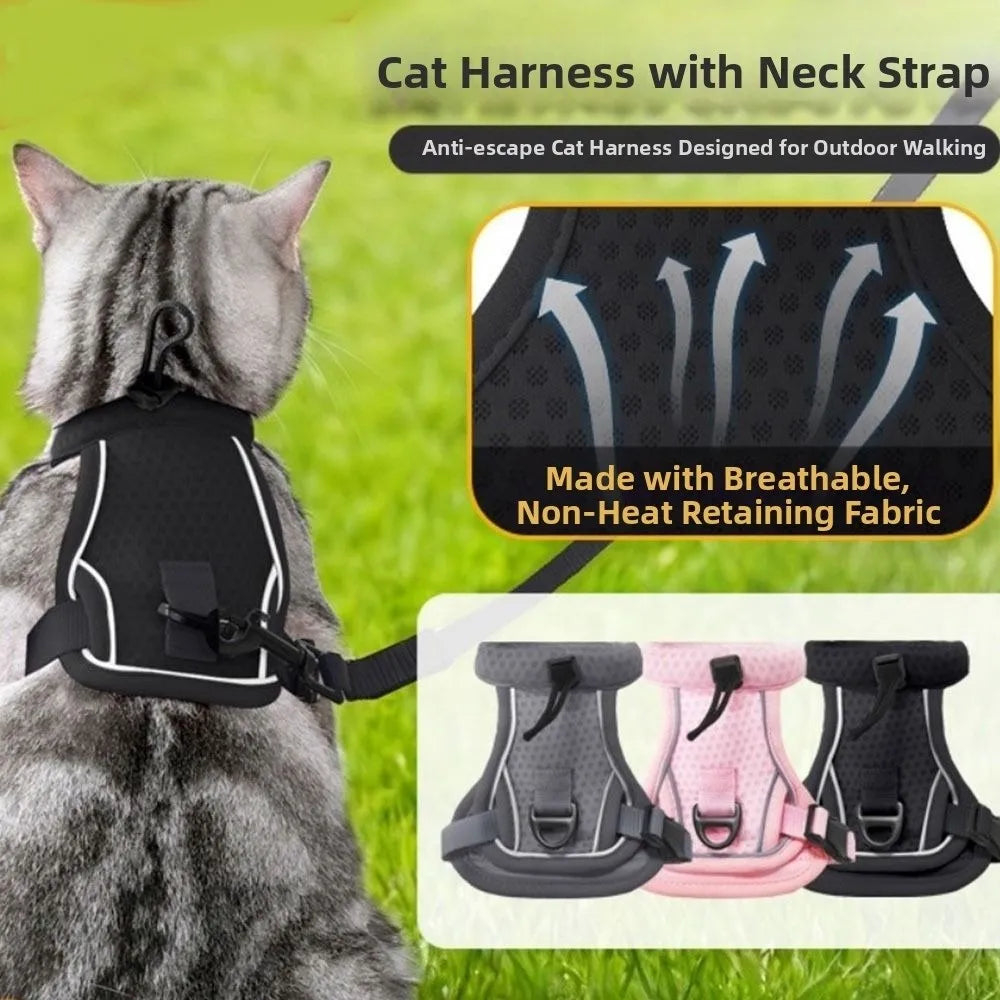 Reflective Cat Harness Vest – Adjustable & Escape-Proof