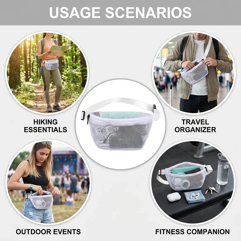 Outdoor Waist Bag – Portable Multi-Pocket Travel Cosmetic Bag