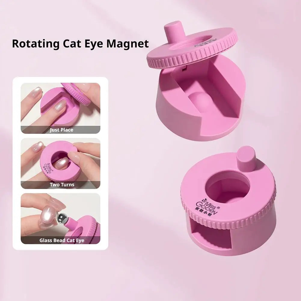 360° Rotating Cat Eye Magnetic Nail Wand – N40 Magnet Tool