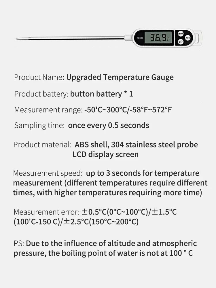 Stainless Steel Probe Cooking Food Barbecue Stove Water Milk Oil