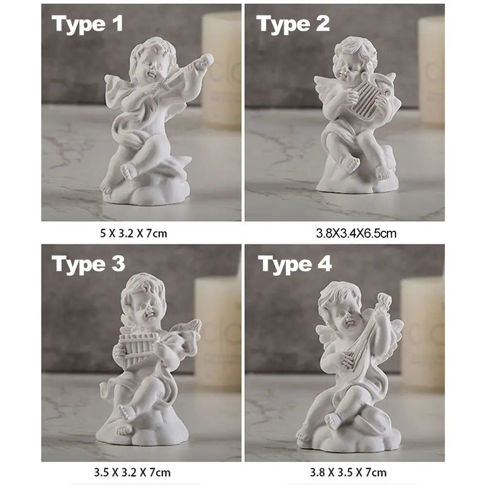Mini Cupid Figurines Plaster Sculpture Greek Mythology Statue Nordic