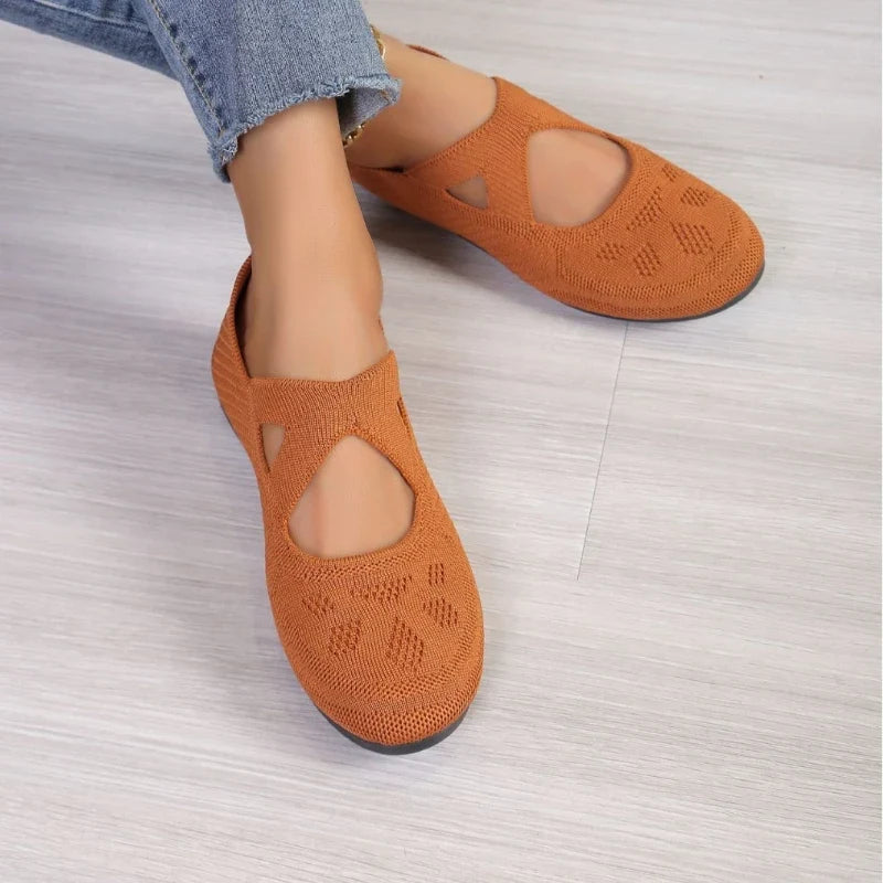 YBQJOO Women's Breathable Slip-On Flats – Lightweight Casual Shoes