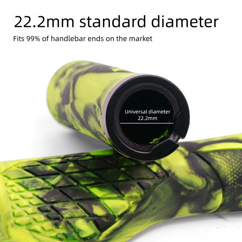 Lock-On Skull Bike Grips – Anti-Slip TPE MTB Handlebar Grips