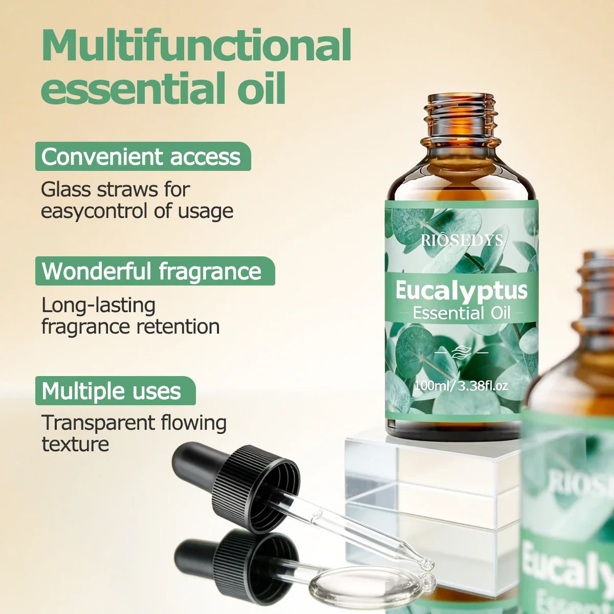 RIÔSEDYS 100ml Eucalyptus Essential Oil – Massage & Skincare