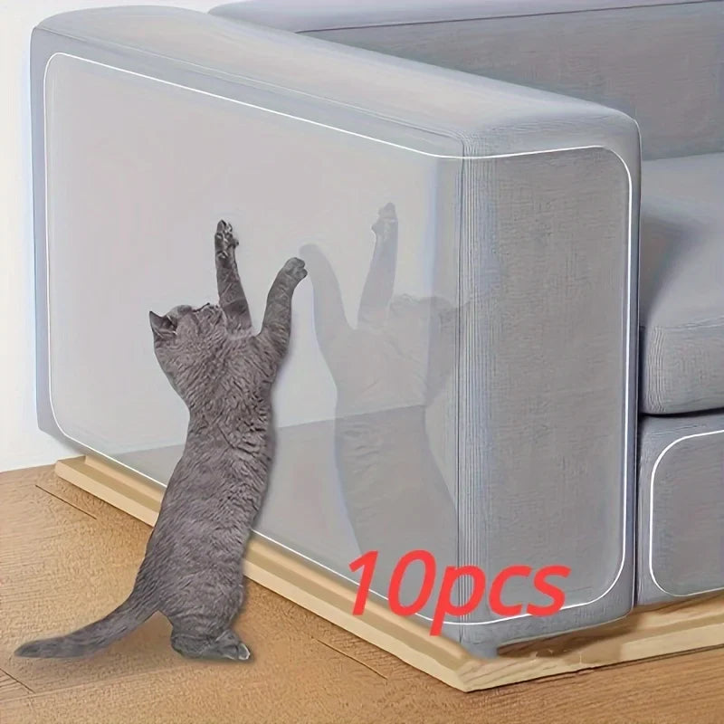 Cat Scratch Guard Tape 10pc – Clear Furniture Protector Stickers
