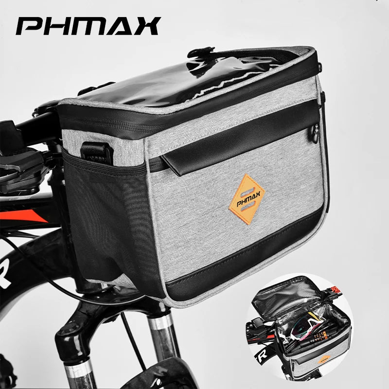 PHMAX 4.5L Waterproof Bicycle Front Bag | Touch Screen Phone Bag