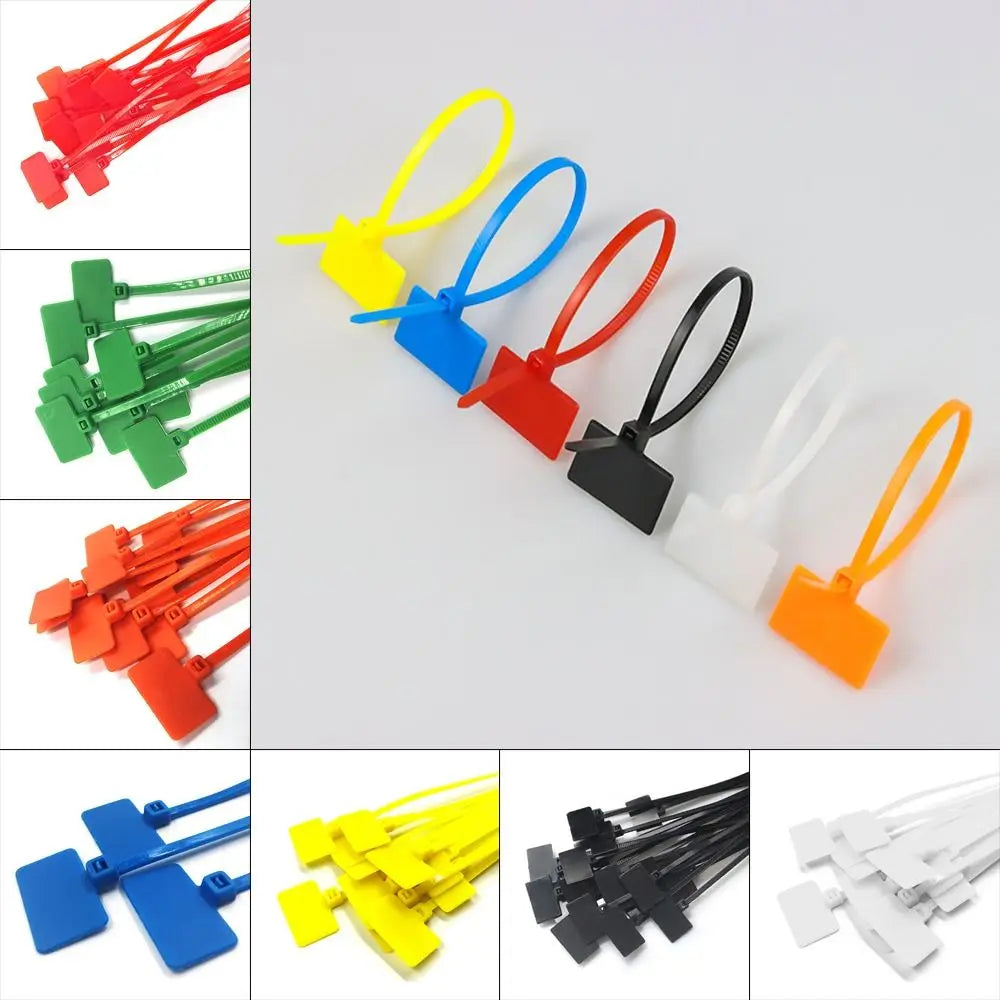 Plastic Loop Ties Markers Cable Easy Mark Nylon Tag Labels