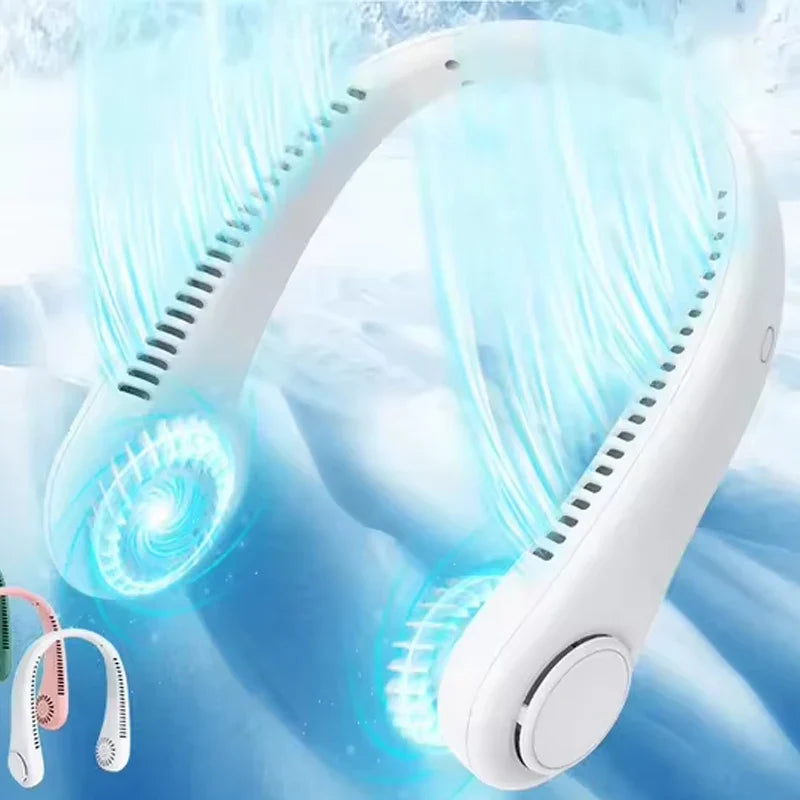 Portable Bladeless Neck Fan | USB Rechargeable, 3-Speed