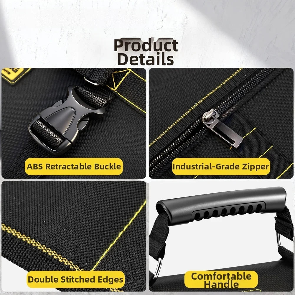Roll-Up Tool Bag 35-Pocket Canvas Organizer | Electricians