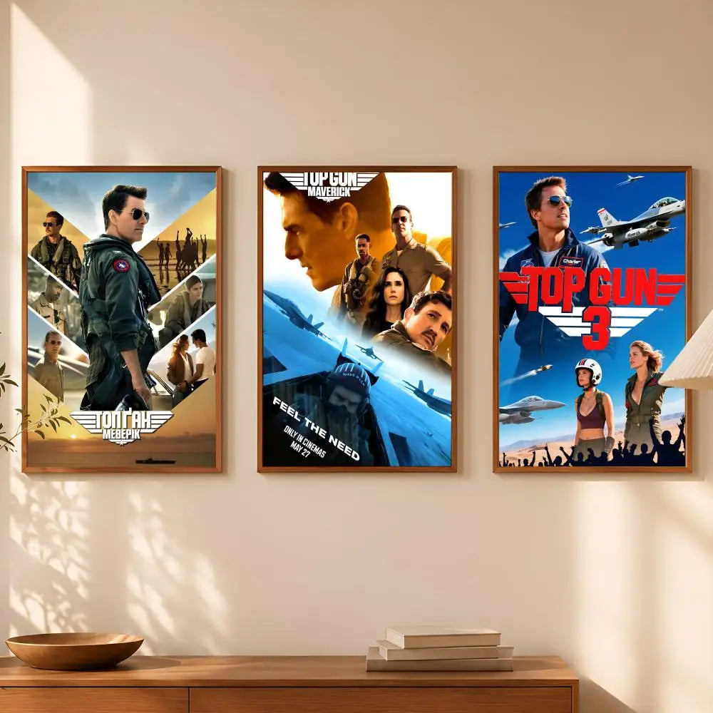 Top Gun Movie Poster Self-Stick HD PVC Waterproof Wall Art
