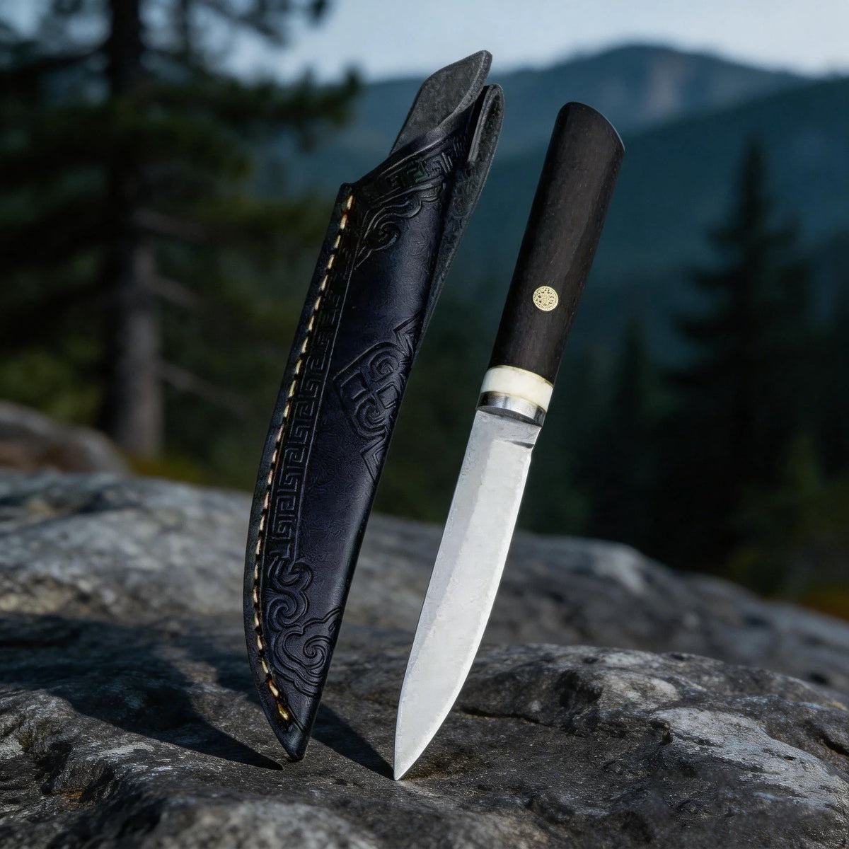 Outdoor Camping Pocket Knife – Stainless Steel & Wood Handle