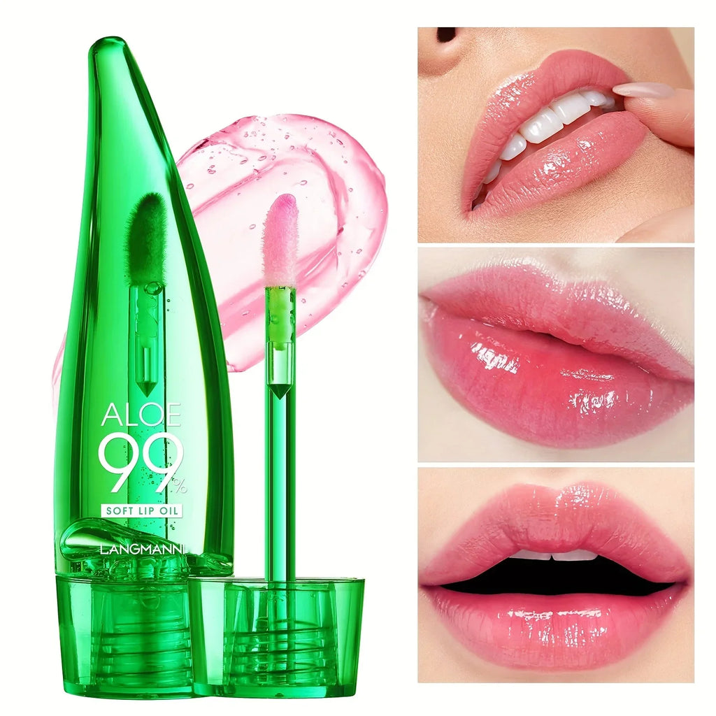Aloe Vera Moisturizing Lip Oil – Hydrating Tinted Lip Gloss