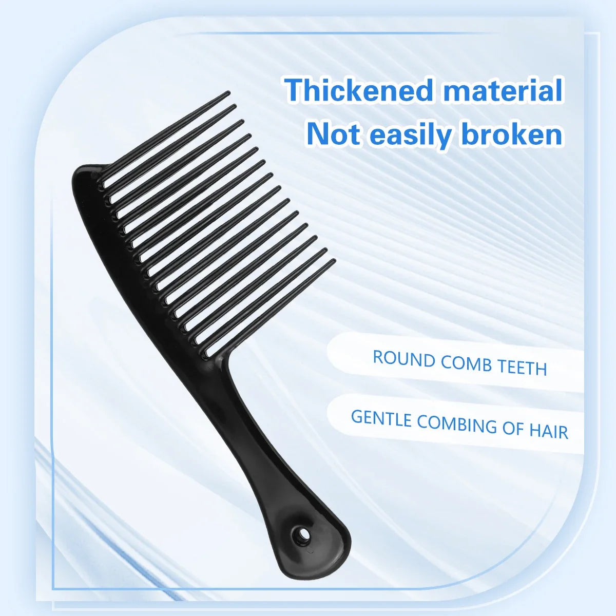 Wide Tooth Comb for Curly & Wet Hair | Salon Detangling Comb