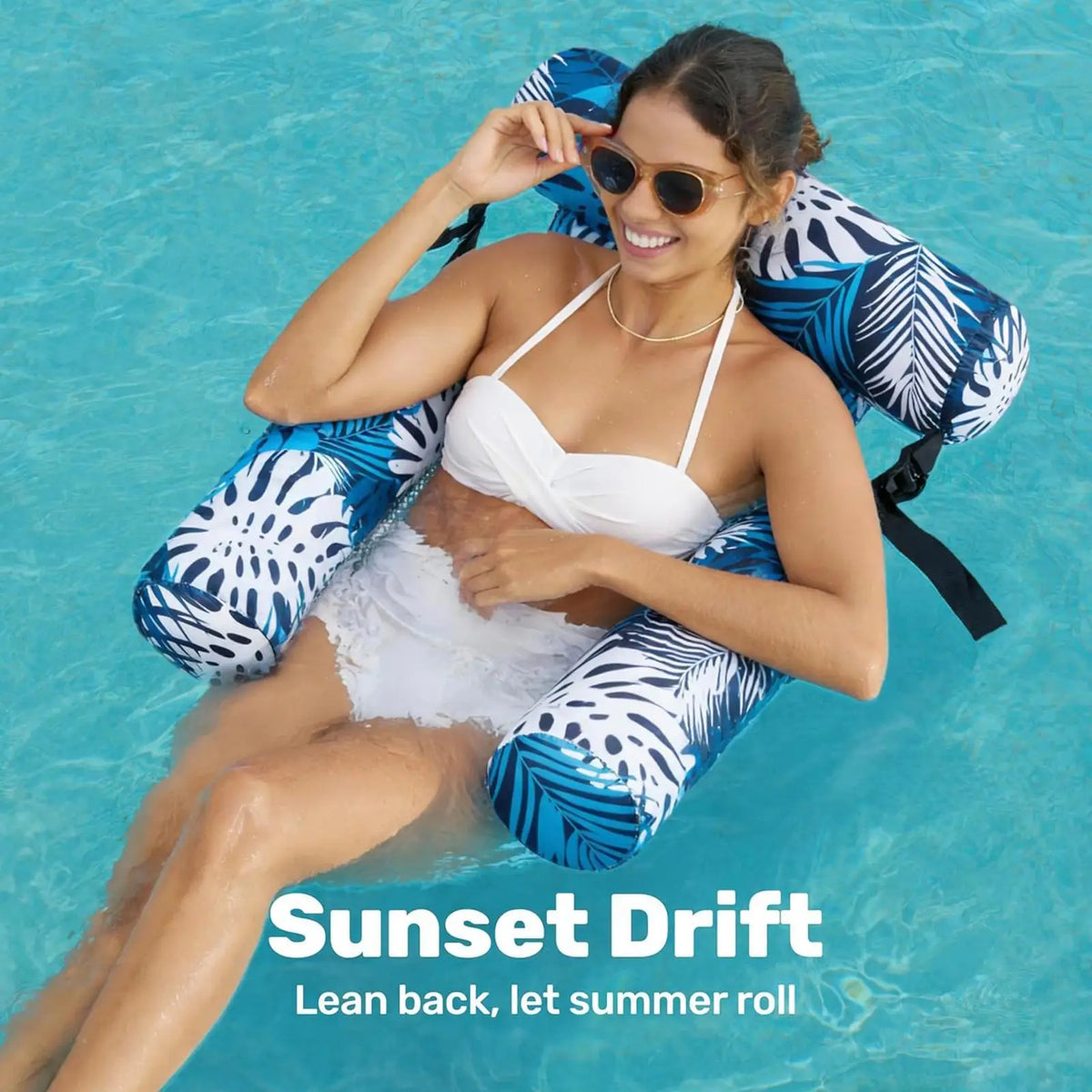 Inflatable Pool Float Chair – Mesh & PVC Water Lounger