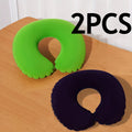 Inflatable U-Shaped Travel Neck Pillow – 2-Pack Foldable