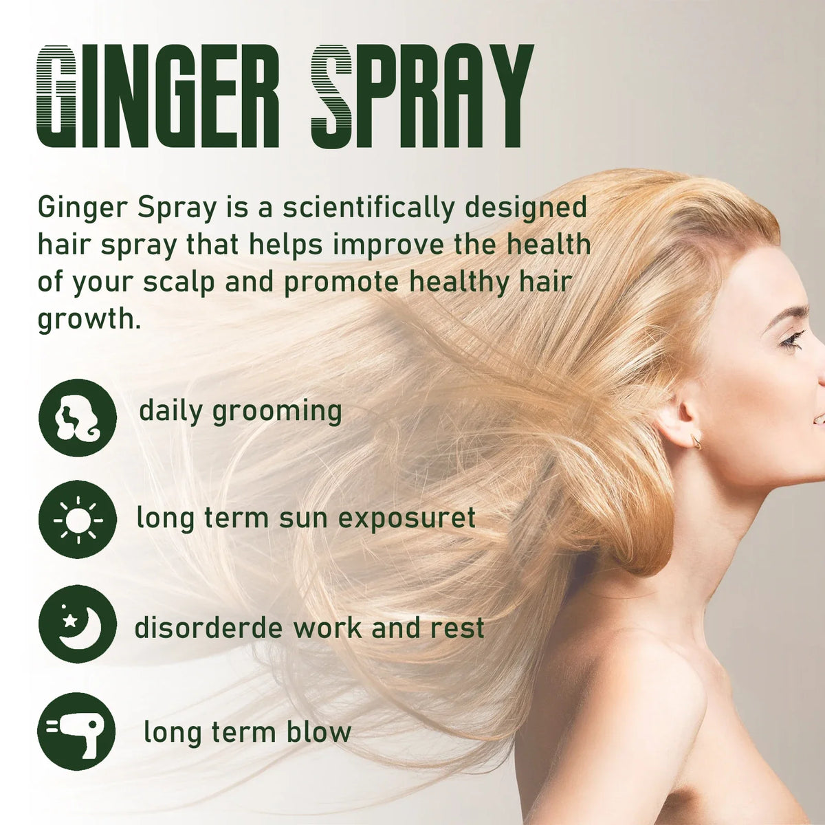 EELHOE Ginger Hair Spray – Prevent Hair Loss & Thicken Hair