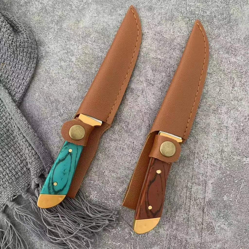 Mini Portable Fruit & Steak Knife with Sheath | BBQ Knife