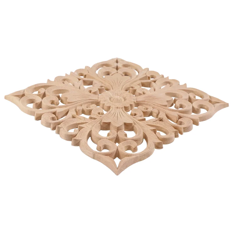 A36T-Wooden Decal Supply European-style Applique Real Wood Carving