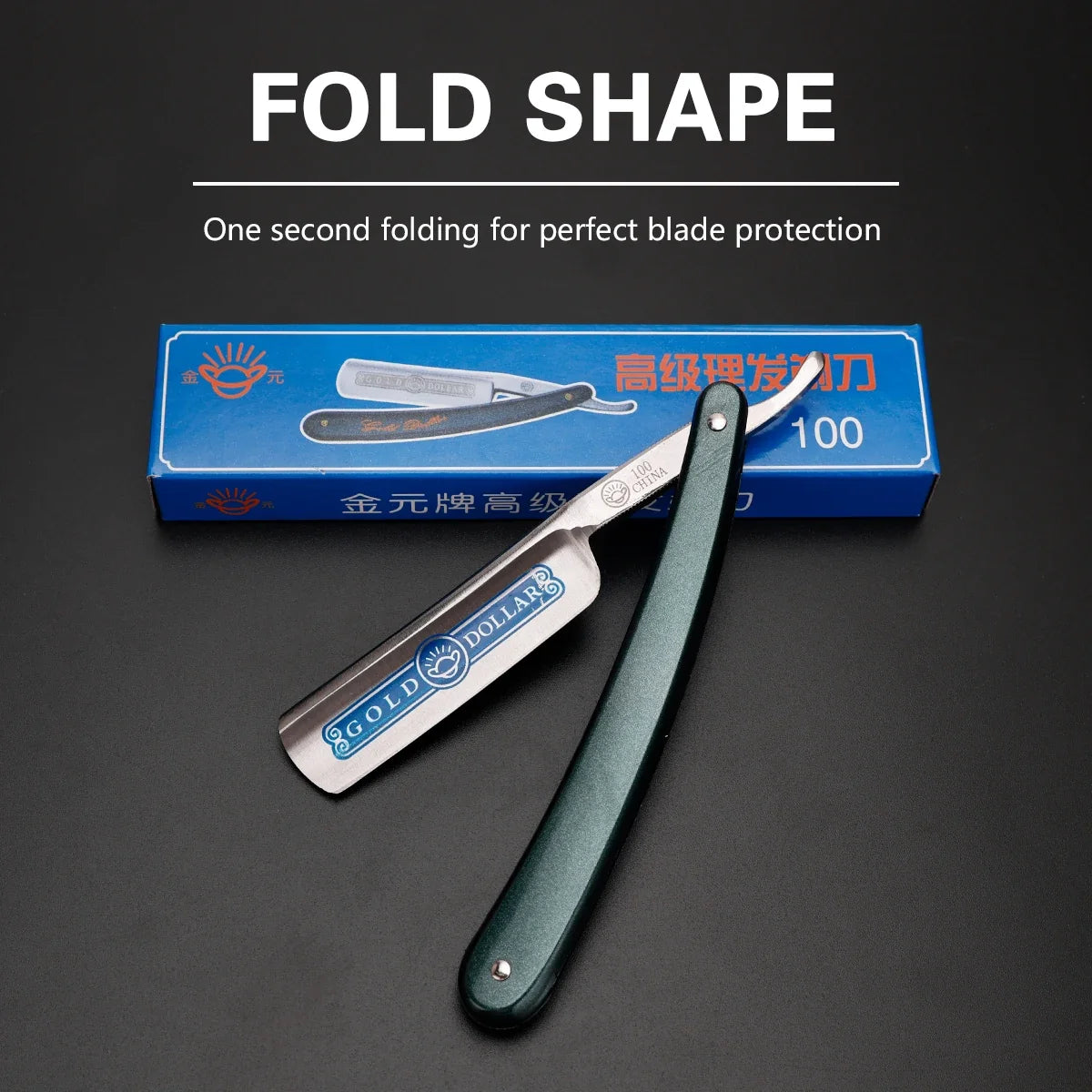 Professional Folding Straight Razor – Stainless Steel Barber Knife