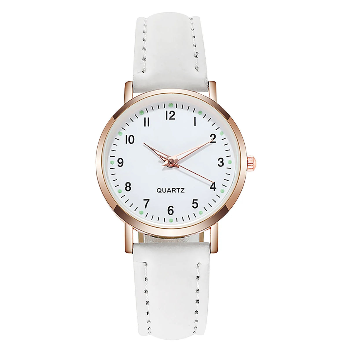 Women's Diamond-Studded Luminous Retro Quartz Watch | Leather Strap