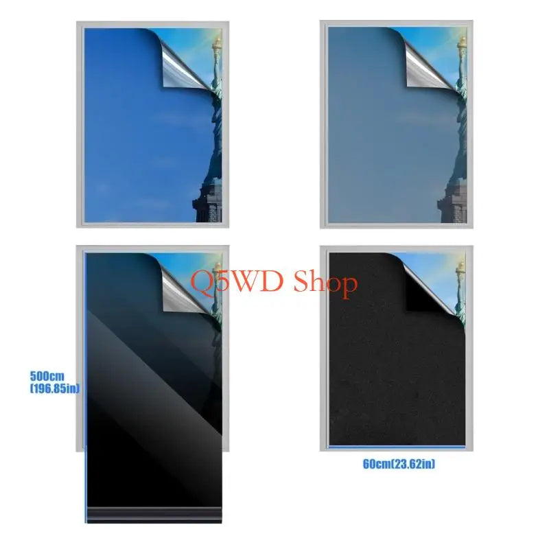 One-Way Mirror Window Film 60×500cm | UV & Heat Blocking Tint
