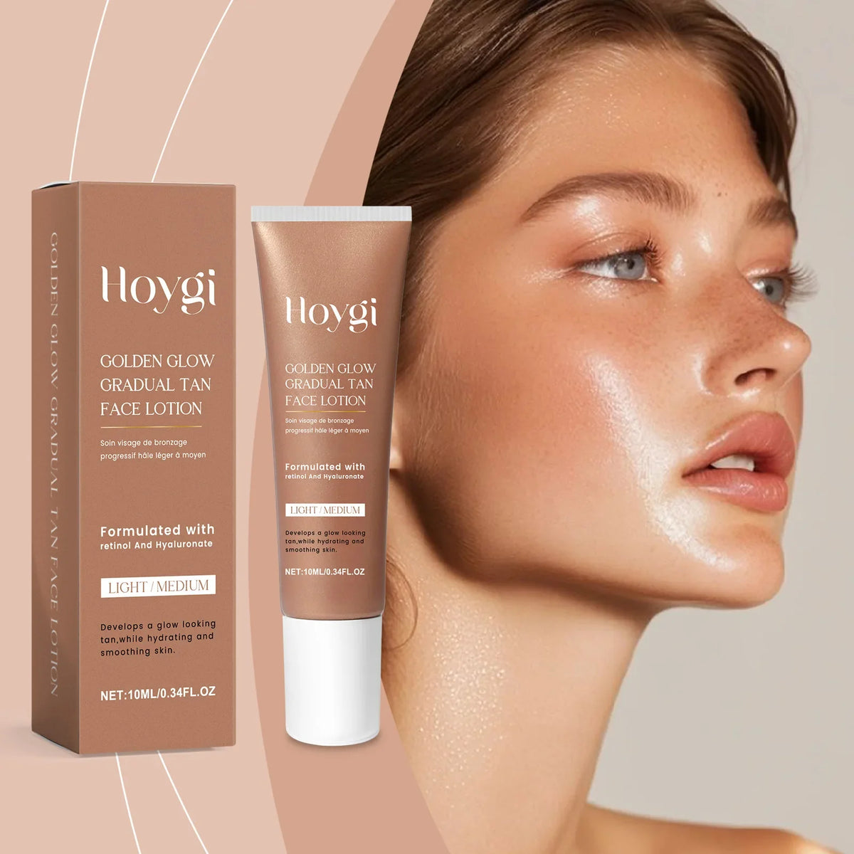 Hoygi Sunless Self-Tanning Lotion | Body Bronzer for Face & Body