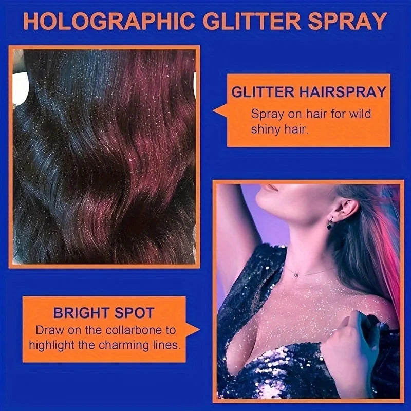 100ml Glitter Spray for Body, Hair & Clothes – High Gloss