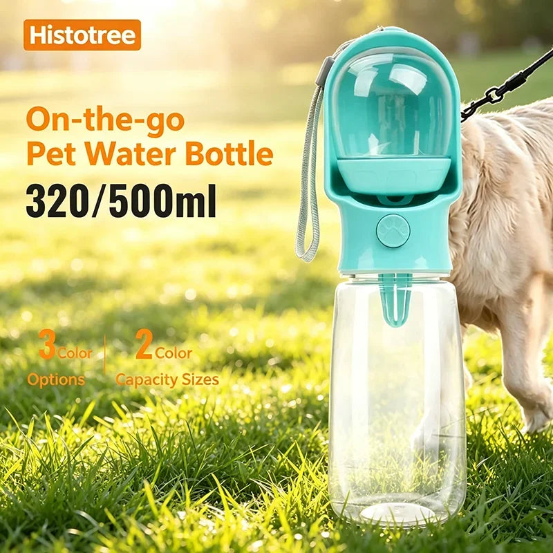 Portable Dog & Cat Water Bottle with Food Storage | Travel Pet Bowl