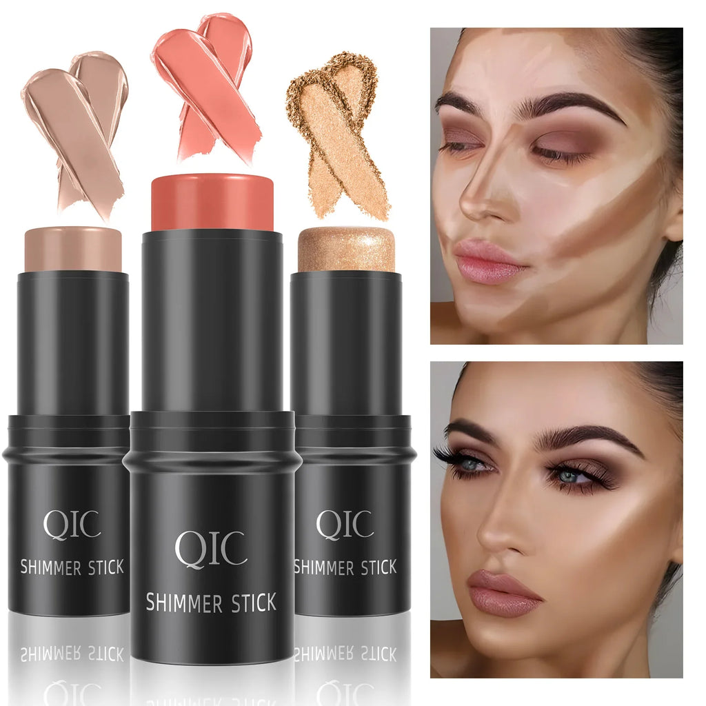 QIC Contour Bronzer Stick – Highlighter, Blush & Concealer
