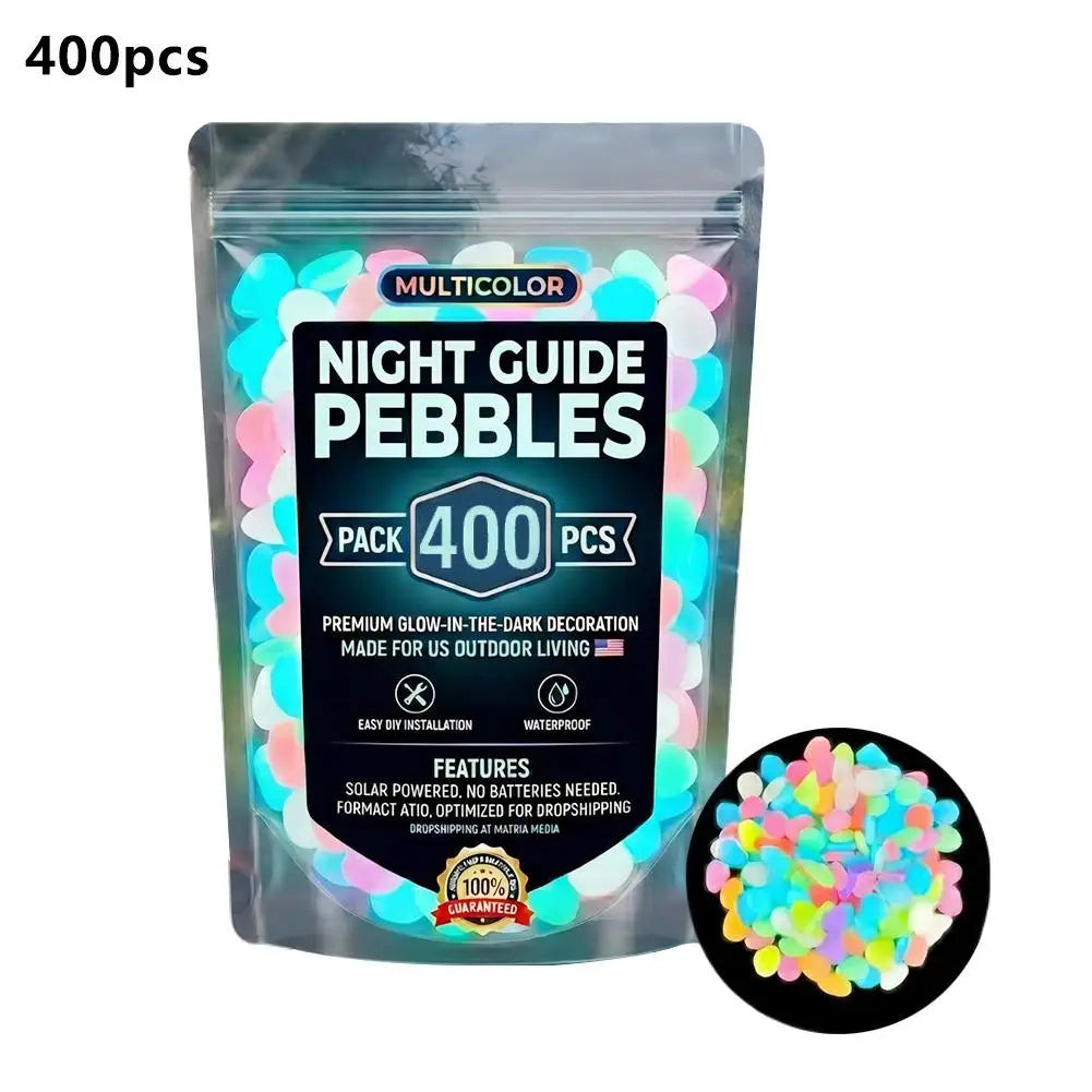 200 DIY Solar Powered Flowerpot Decoration Gravel Multi-color Night