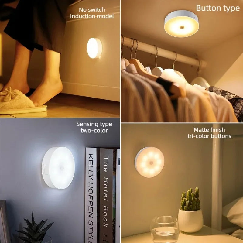 USB Rechargeable Motion Sensor LED Night Light for Home