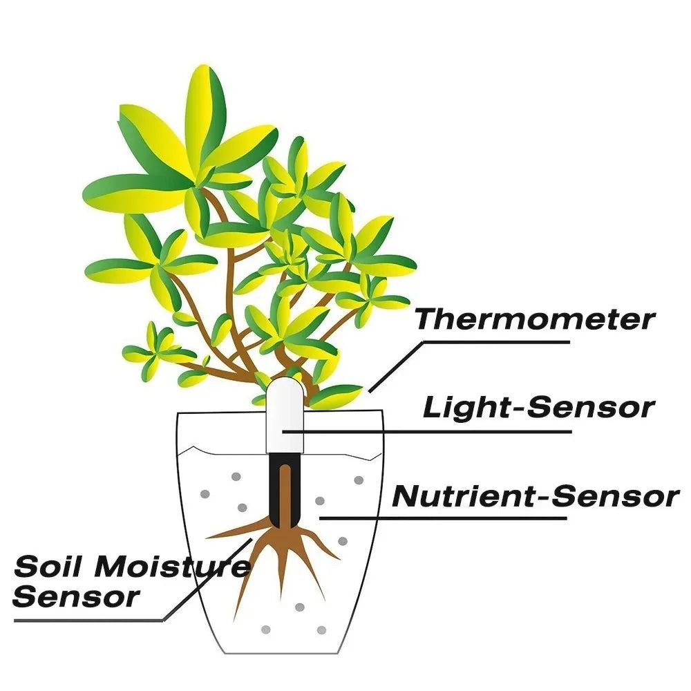 HHCC Flora Monitor Flower Care Plant Sensor Grass Soil Water