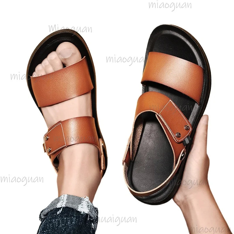 Men's Slip-On Beach Sandals – Anti-Slip Soft Sole Summer Shoes