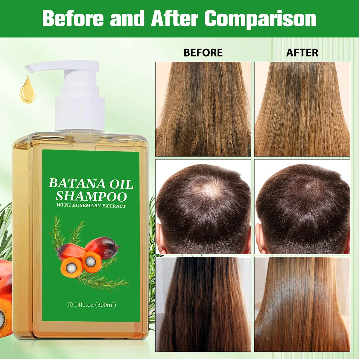 Batana Oil Shampoo & Pure Oil Set – Strengthen & Restore Hair