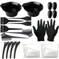 22-Piece Home Salon Hair Dye Kit – Brushes, Bowls & Cape