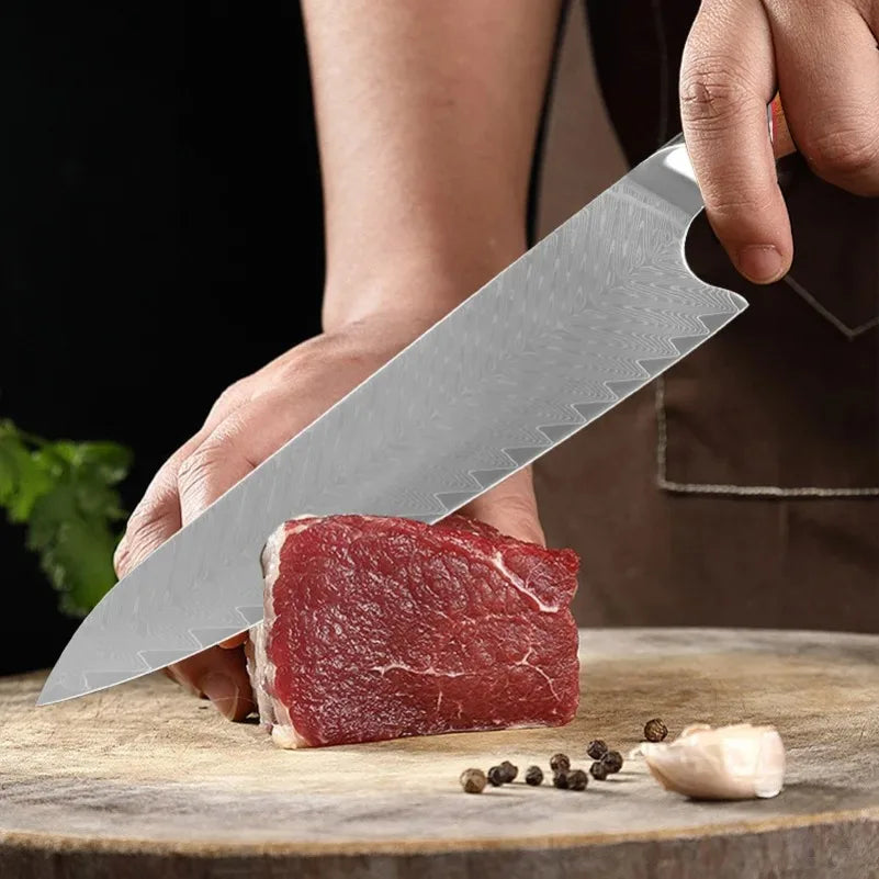 InLeung Damascus Steel Chef Knife – Cleaver & Slicer 19cm