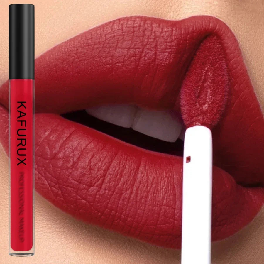 KAFURUX Matte Liquid Lipstick – Velvet, High Pigment, Waterproof