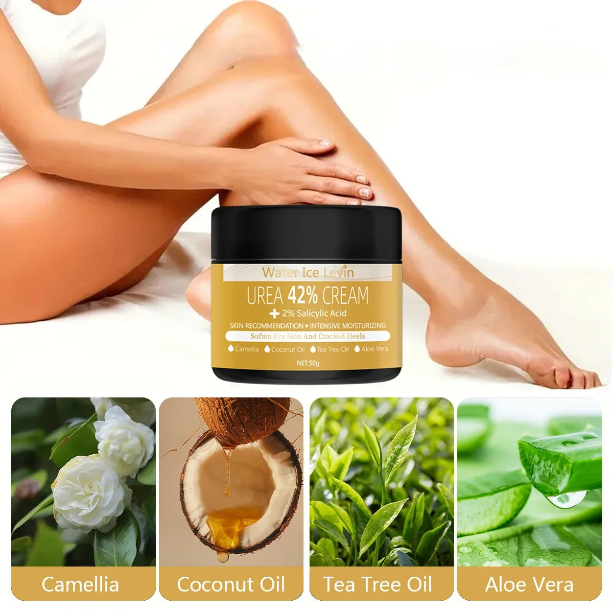 42% Urea Foot Cream – Salicylic Acid, Coconut Oil & Tea Tree