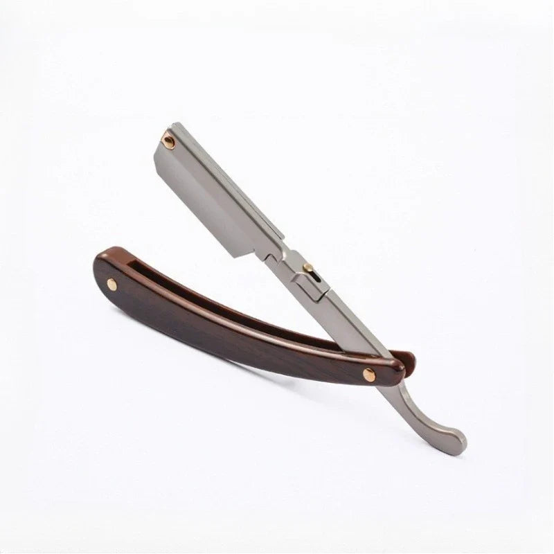 Men's Stainless Steel Folding Straight Razor Holder | Shaver