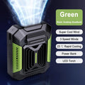 HOMFISH Wearable Belt Clip Fan with Power Bank & Flashlight