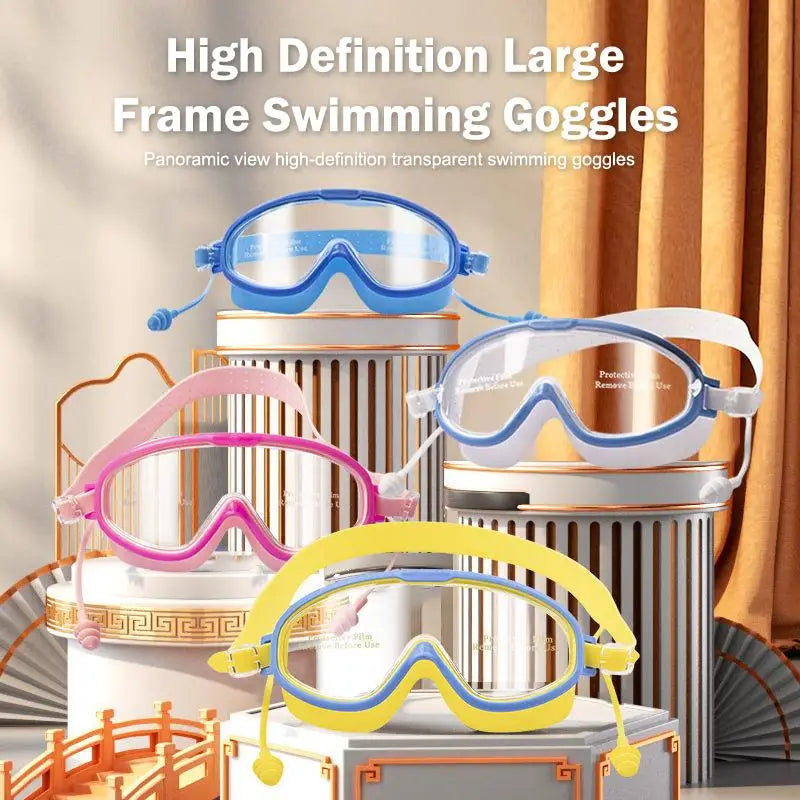 Kids Large Frame Swimming Goggles – Anti-Fog & UV Protection